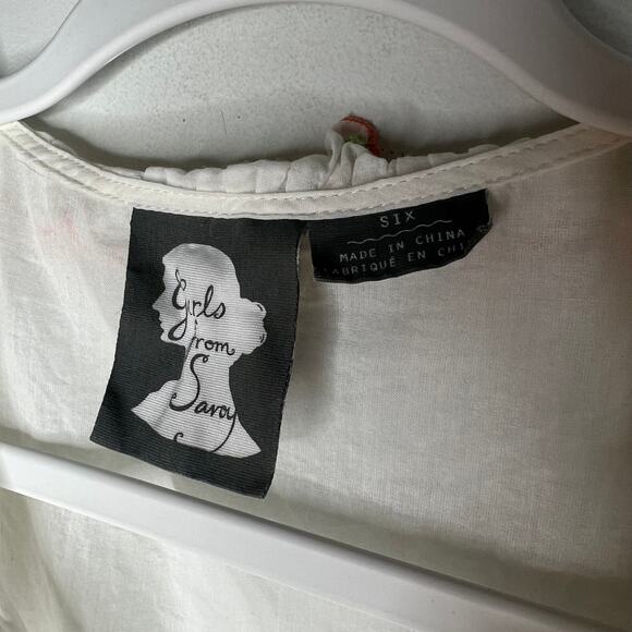 Girls From Savoy Anthropologie Floral Embroidery Sleeveless Top - Picture 5 of 6